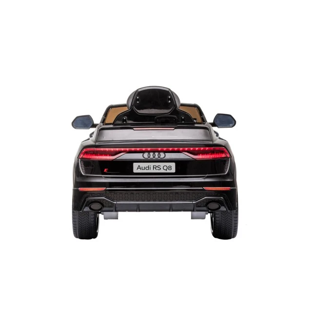 Ηλεκτροκίνητο αυτοκίνητο AUDI RS Q8, EVA ελαστικά, δερμάτινο, μαύρο