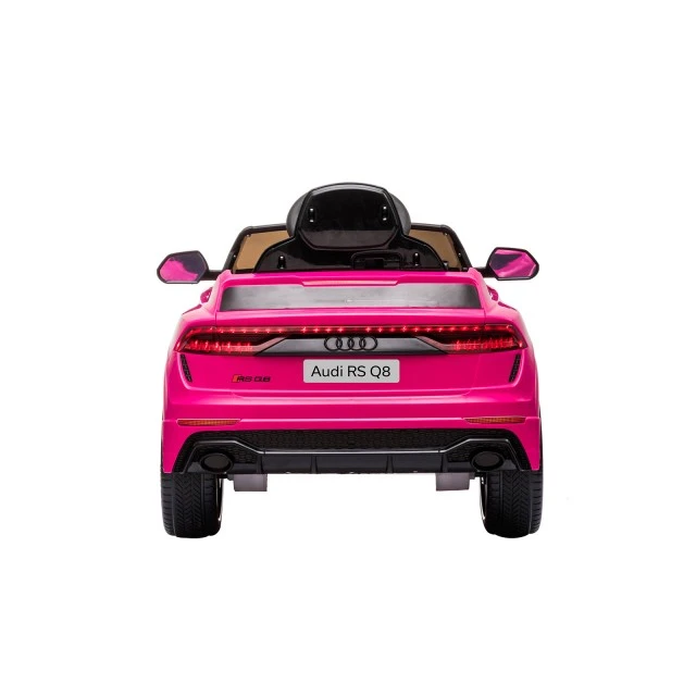 Ηλεκτροκίνητο αυτοκίνητο AUDI RSQ8, EVA ελαστικά, δερμάτινο, ροζ