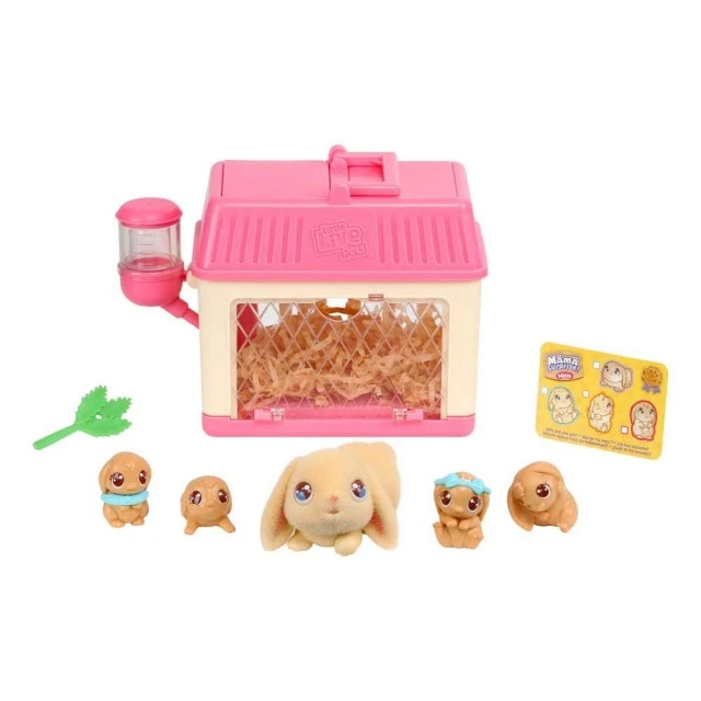 Little Live Pets Bunny σπίτι και βρεφικές εκπλήξεις Mama Surprise Minis