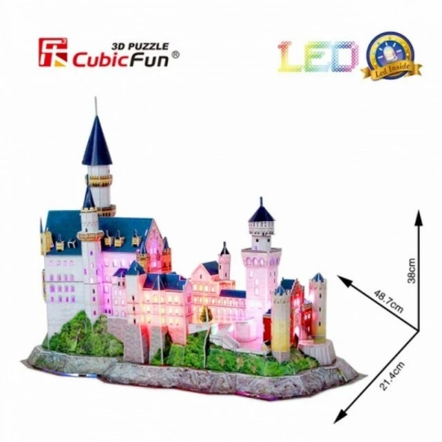 Κάστρο Neuschwanstein - 3D παζλ με LED