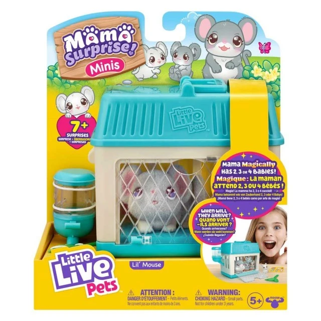 Little Live Pets House με ποντίκια και βρεφικές εκπλήξεις Mama Surprise Minis