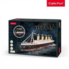 CubicFun Παζλ 3D Πλοίο Titanic 266 τεμ. LED inside