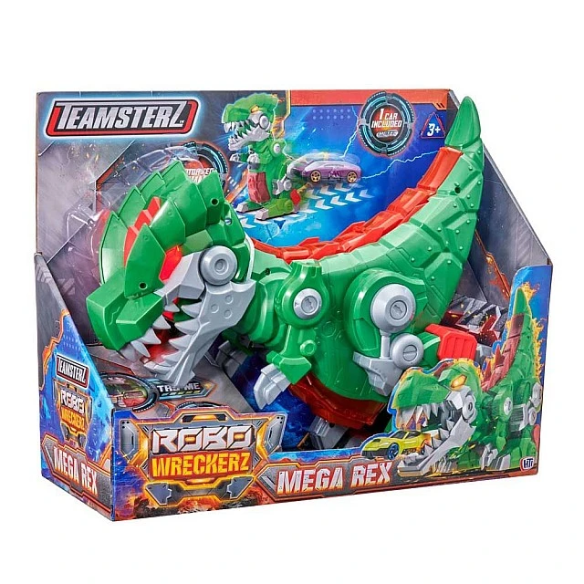 HTI TEAMSTERZ Robo Wreckerz Εκτοξευτής Δεινοσαύρων με Αυτοκίνητο Mega Rex