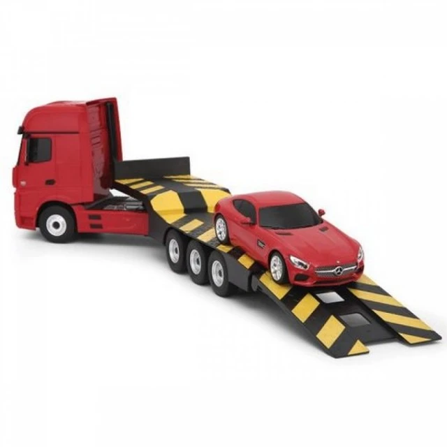 1:26 Μεταφορέας αυτοκινήτων Mercedes-Benz Actros με τηλεχειριστήριο 1:24 αυτοκίνητο Mercedes AMG GT