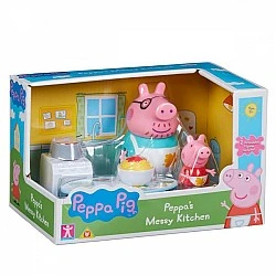 PEPPA PIG - Κουζίνα/Σούπερ μάρκετ με 2 φιγούρες