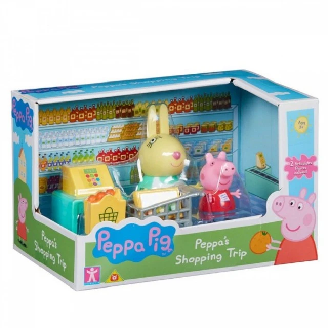 PEPPA PIG - Κουζίνα/Σούπερ μάρκετ με 2 φιγούρες