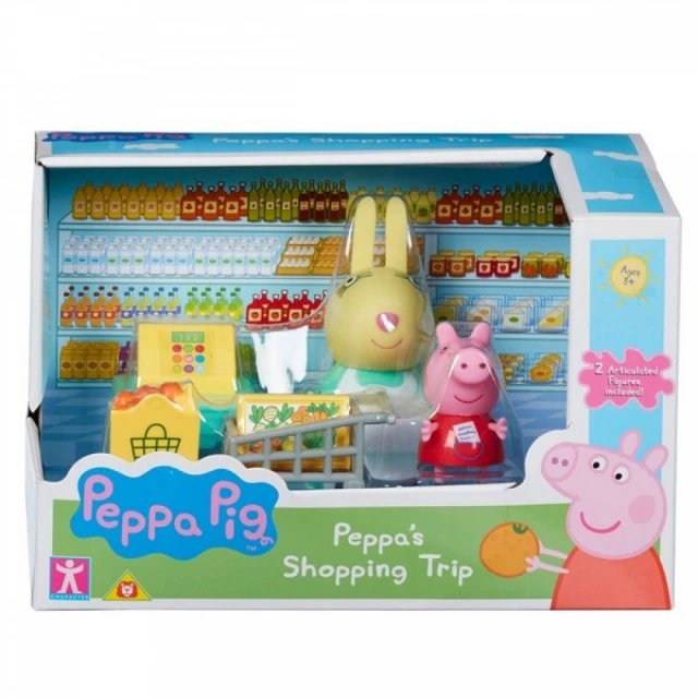 PEPPA PIG - Κουζίνα/Σούπερ μάρκετ με 2 φιγούρες