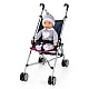 BAYER BUGGY καρότσι κούκλας μπλε με μονόκερο 27x51x55cm.