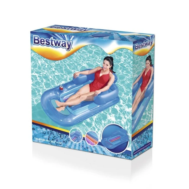 BESTWAY Φουσκωτό στρώμα Οβάλ με πλάτη DESIGNER