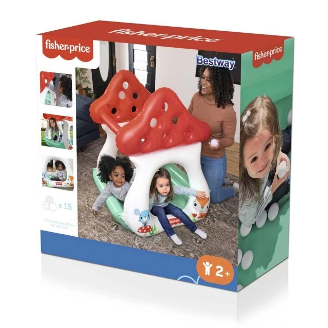 BESTWAY FISHER PRICE Φουσκωτό σπιτάκι με σφουγγάρια 107x91x110