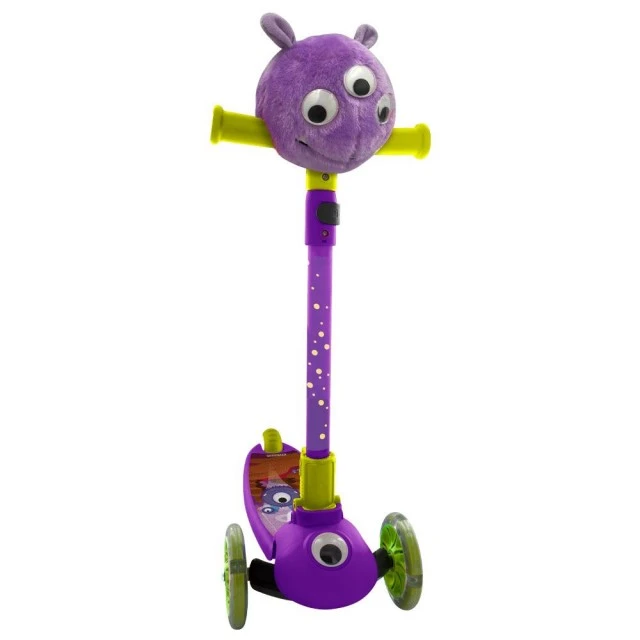 K3YRIDERS πατίνι 3 τροχών με λούτρινο ζωάκι Monster Eyes Purpy