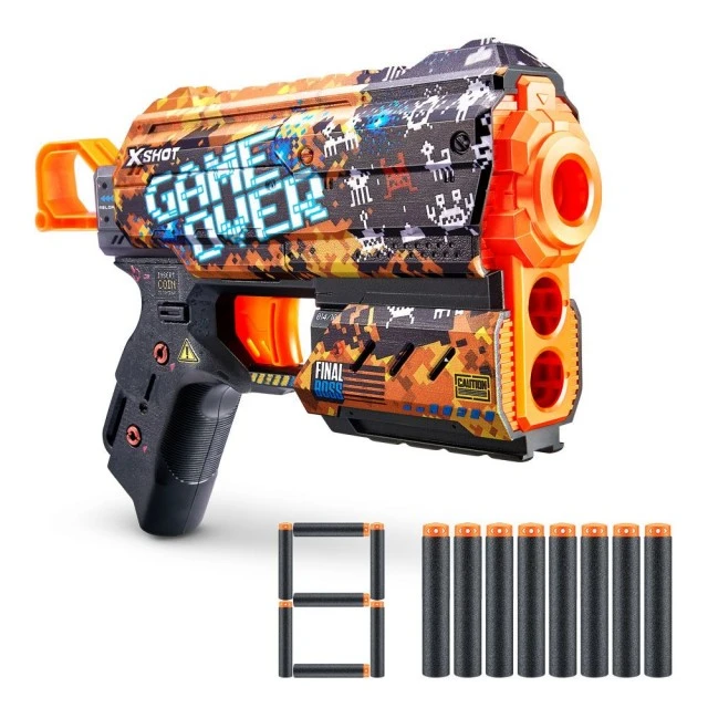 X Shot SKINS μπλάστερ με 8 μαλακά βελάκια Flux