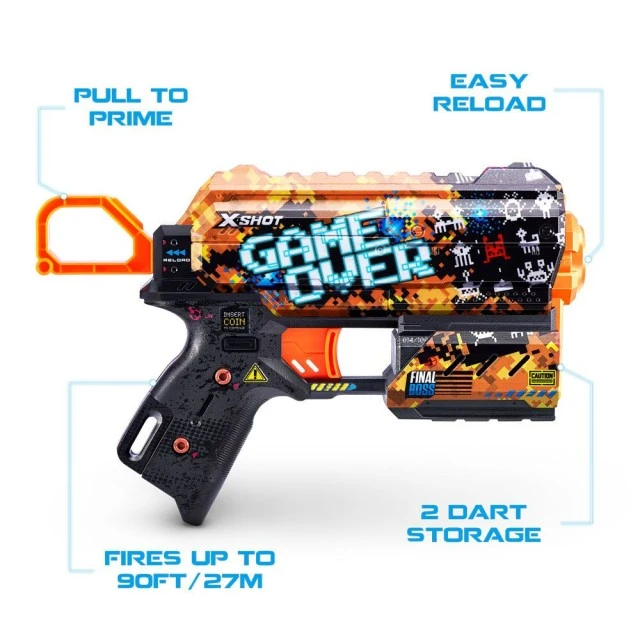 X Shot SKINS μπλάστερ με 8 μαλακά βελάκια Flux