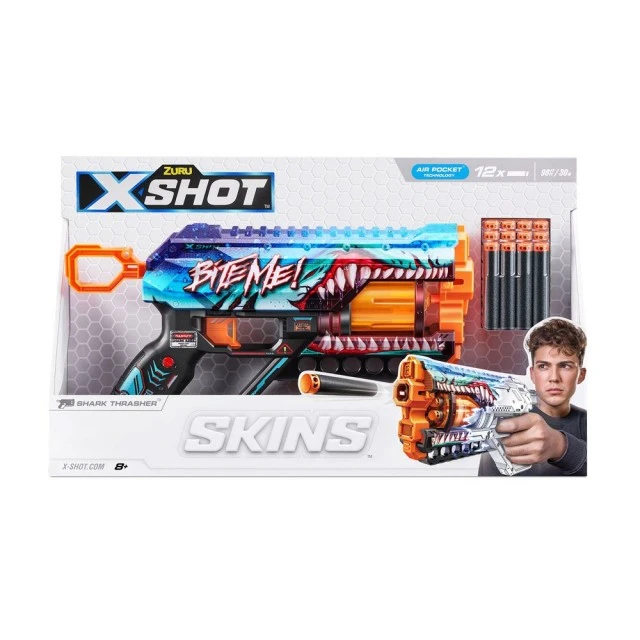 X Shot SKINS μπλάστερ με 12 μαλακά βελάκια Griefer