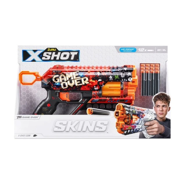 X Shot SKINS μπλάστερ με 12 μαλακά βελάκια Griefer