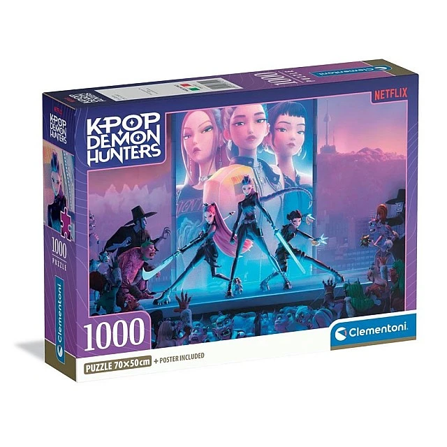 Περιλαμβάνεται αφίσα CLEMENTONI 1000h. Puzzle KPOP Demon Hunters