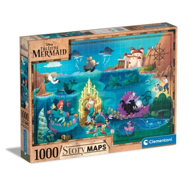 ΚΛΕΜΕΝΤΟΝΙ 1000χ. Disney Story Maps The Little Mermaid Puzzle