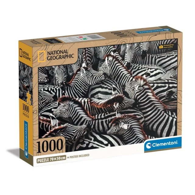 ΚΛΕΜΕΝΤΟΝΙ 1000χ. Παζλ Zebra του National Geographic