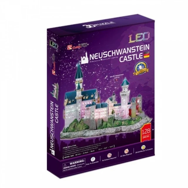 Κάστρο Neuschwanstein - 3D παζλ με LED