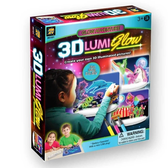 AM-AV Φωτεινός Πίνακας Ζωγραφικής 3D Lumi Glow