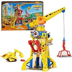 Paw Patrol Rubble και Crew Crane με εφέ ήχου και φωτός, μίνι μπουλντόζα και κουτάβι