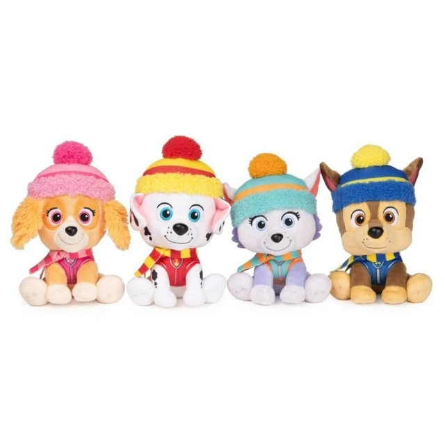 Λούτρινο κουτάβι Paw Patrol με καπέλο και κασκόλ 15 εκ.