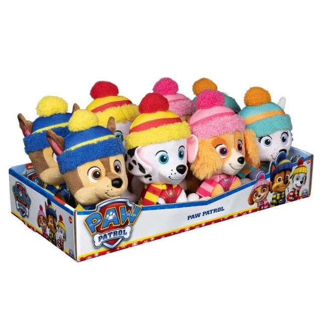 Λούτρινο κουτάβι Paw Patrol με καπέλο και κασκόλ 15 εκ.