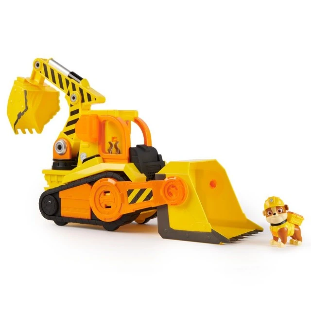 Paw Patrol Rubble and Crew Construction μηχάνημα με εφέ ήχου και φωτός και κουτάβι Rubble