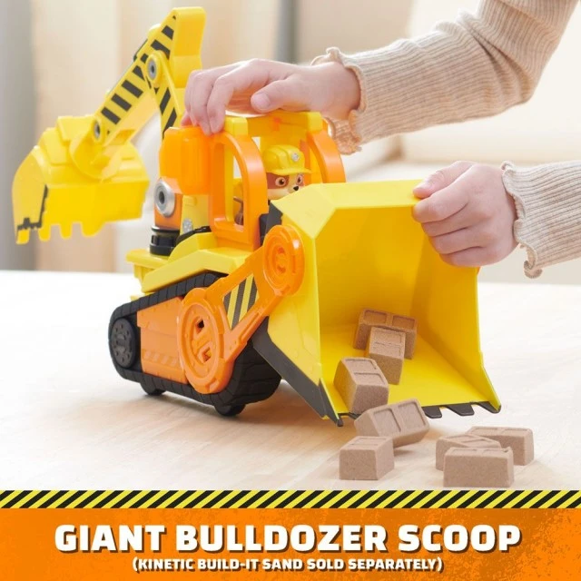 Paw Patrol Rubble and Crew Construction μηχάνημα με εφέ ήχου και φωτός και κουτάβι Rubble