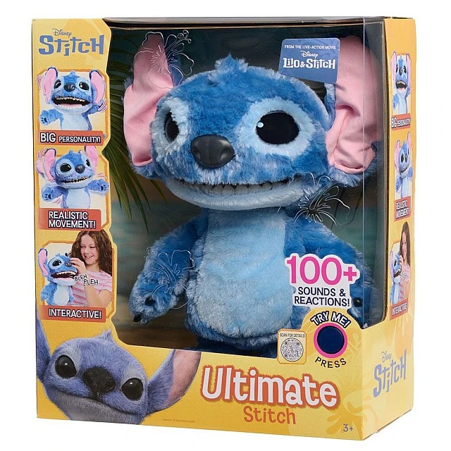 STITCH ULTIMATE διαδραστική χορευτική λούτρινη φιγούρα 43 cm με 100 ήχους και αντιδράσεις