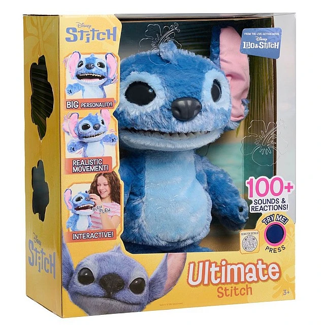 STITCH ULTIMATE διαδραστική χορευτική λούτρινη φιγούρα 43 cm με 100 ήχους και αντιδράσεις