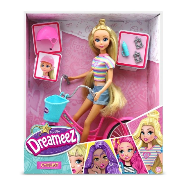 Κούκλα Dreameez με ποδήλατο και κράνος
