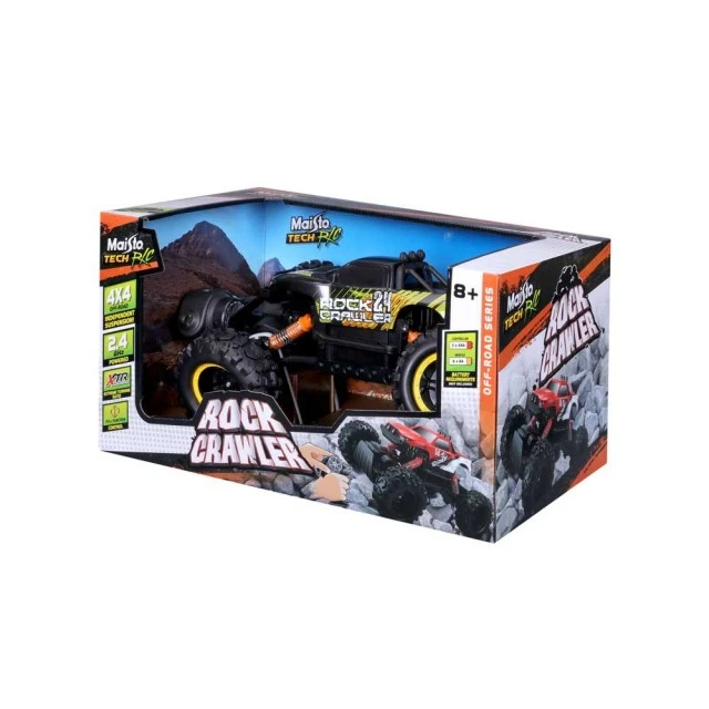 Τηλεκατευθυνόμενο Αυτοκίνητο MAISTO TECH Jeep Rock Crawler Μαύρο