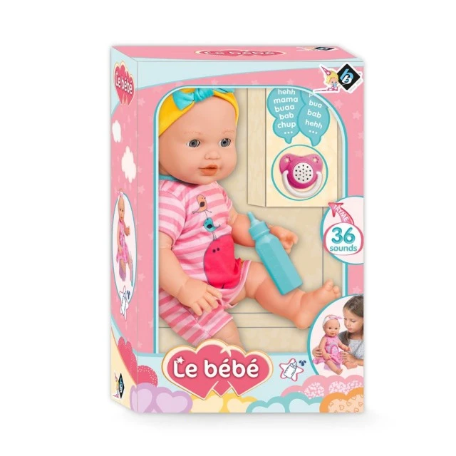 Κούκλα LT Le Bebe 40 cm με μπουκάλι και μαγική πιπίλα με 36 ήχους