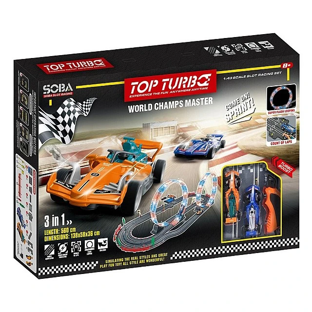SOBA Top Turbo Race Track 2 Loops Luminous 2 Cars 1:43 560εκ.