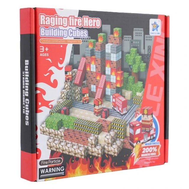 Μαγνητικά τουβλάκια παζλ Raging Fire Hero 100 τεμαχίων.