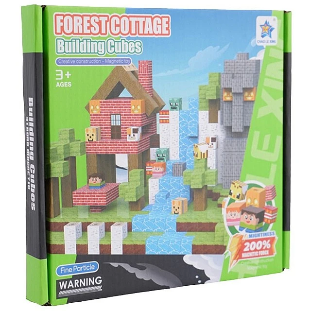 Μαγνητικά τουβλάκια παζλ Forest Cottage 100 τεμαχίων.