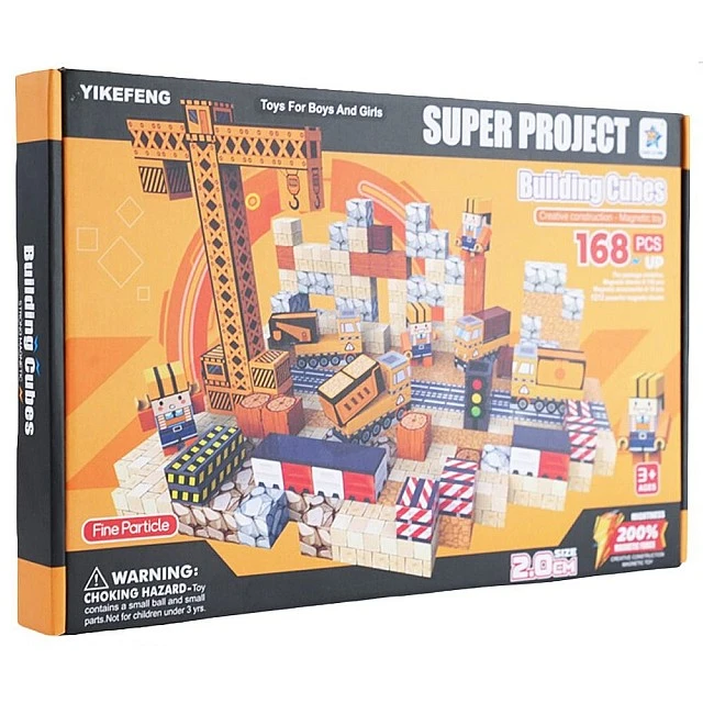 Παζλ με μαγνητικά μπλοκ Super Project 168 τεμάχια.