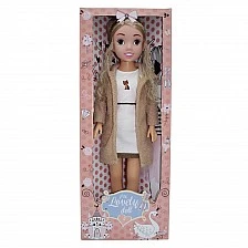 BAMBOLINA Κούκλα με παλτό και αρκουδάκι 80εκ.