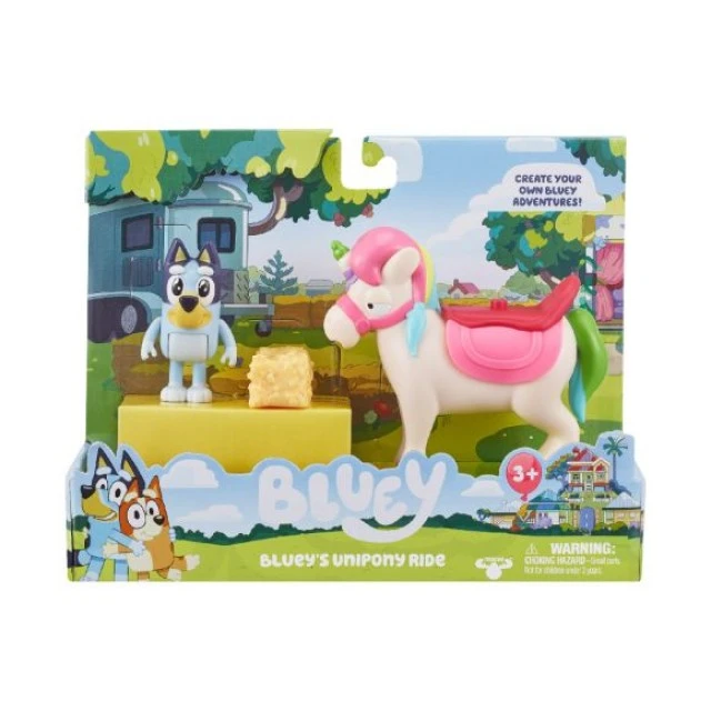 BLUEY Unicorn Pony με ειδώλιο