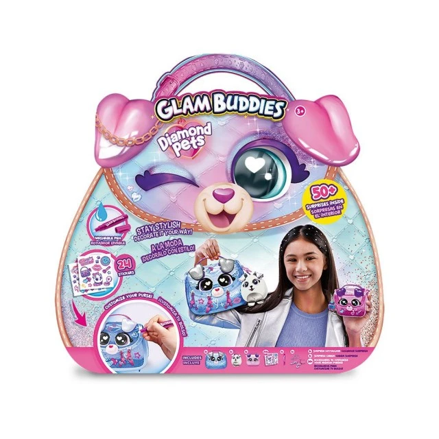 Τσάντα Glam Buddies με διαμάντια και πορτοφόλι