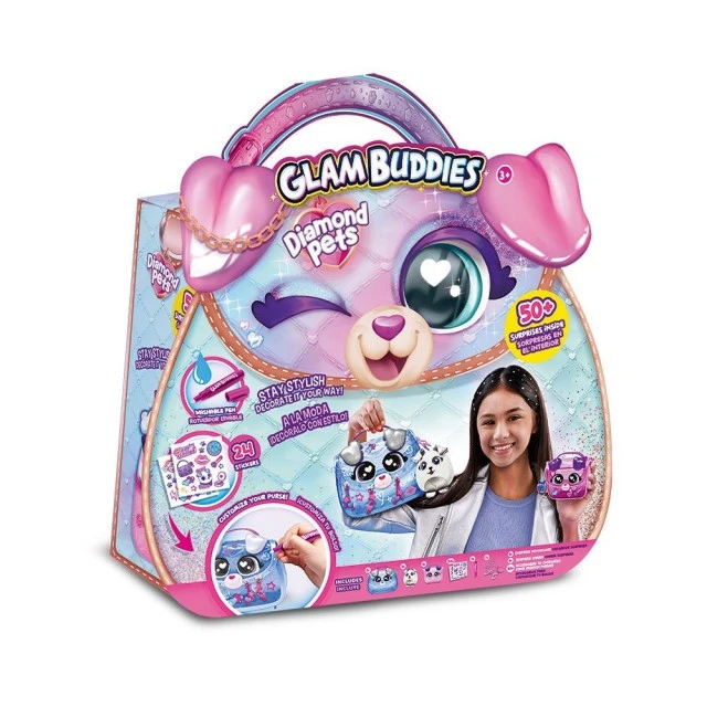 Τσάντα Glam Buddies με διαμάντια και πορτοφόλι