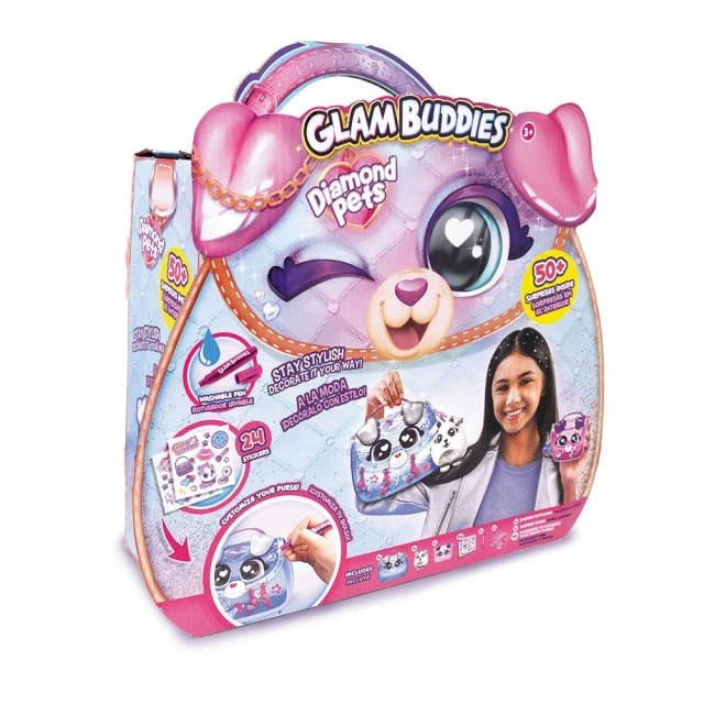 Τσάντα Glam Buddies με διαμάντια και πορτοφόλι