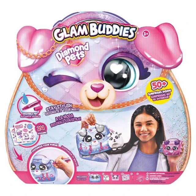 Τσάντα Glam Buddies με διαμάντια και πορτοφόλι