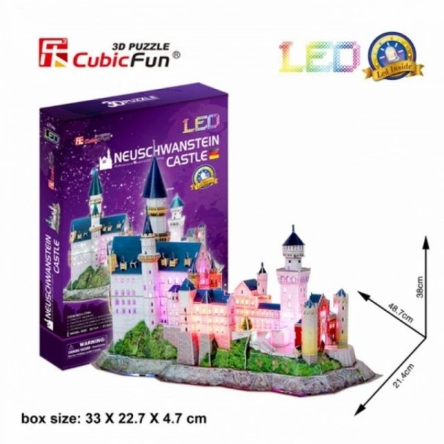 Κάστρο Neuschwanstein - 3D παζλ με LED