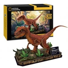 CubicFun Παζλ 3D National Geographic Βελοσιράπτορας 63 τεμ.