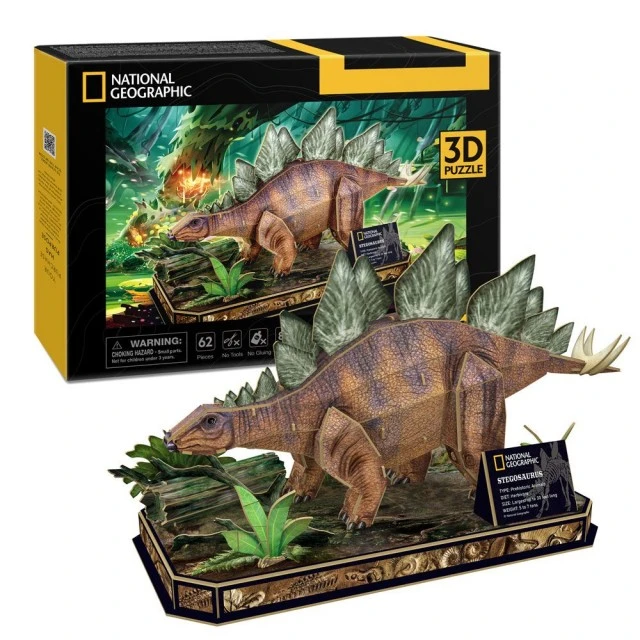 CubicFun Puzzle 3D National Geographic Stegosaurus 62h.