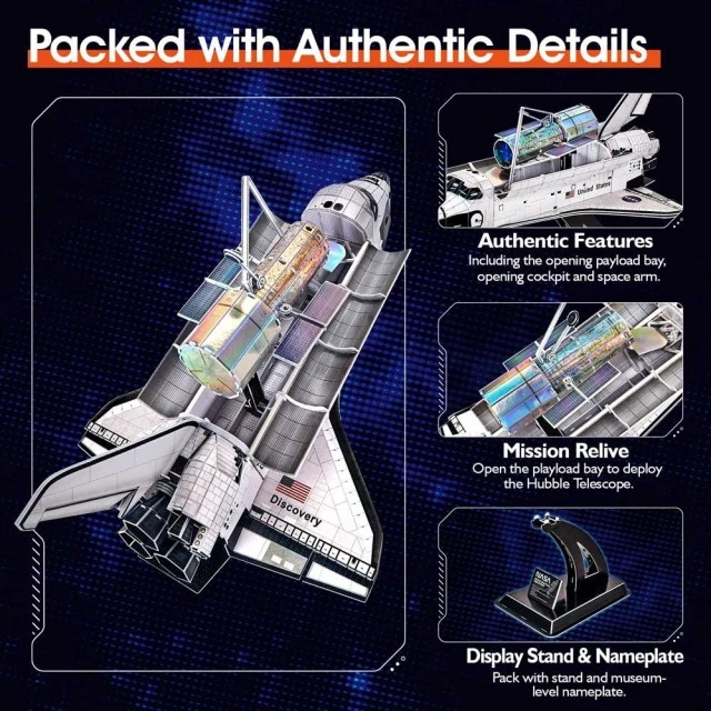 CubicFun Παζλ 3D NASA Διαστημικό λεωφορείο Discovery 126 τεμ.