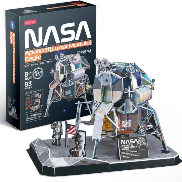 CubicFun Παζλ 3D NASA Σεληνιακό μοντέλο Apollo 11 Eagle 93 τεμ.