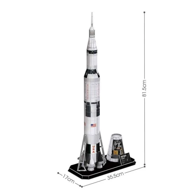 CubicFun Παζλ 3D NASA Πύραυλος Apollo Saturn V 136 τεμ.